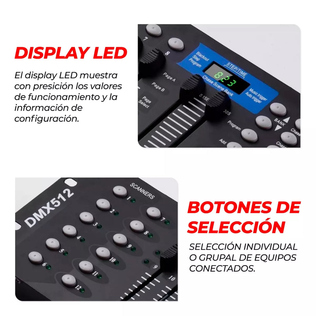 Controlador Dmx 512 Canales 192 + Línea 1M